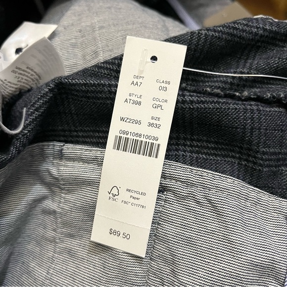 J Crew 484 Blue Pants/Trousers 36Wx32 Cotton Flannel SLIM Flat Front MSRP=$89.50 - Picture 7 of 7